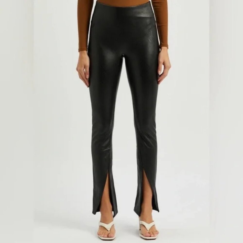 EUC Spanx Leather Split Seam Hem Pants 3x